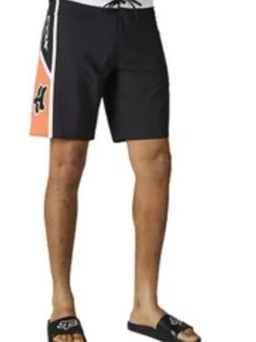 Fox Men’s Black and Orange Board Shorts